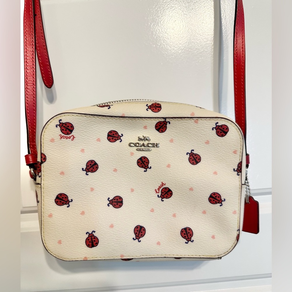 Coach crossbody, ladybug print
